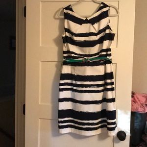Navy and off-white dress size large